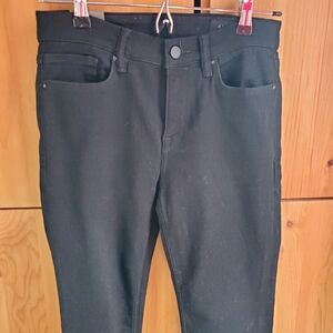 NWT Allsaints Women's Black Grace Mid Rise Body Shaping Skinny Jeans Size 28